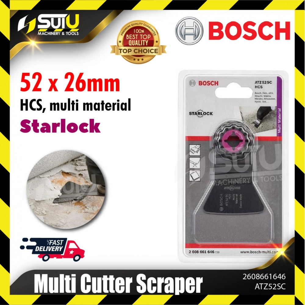BOSCH 2608661646 (ATZ52SC / ATZ 52 SC) HCS Multi Cutter Scraper Starlock For Multi Material (52 x 26mm)