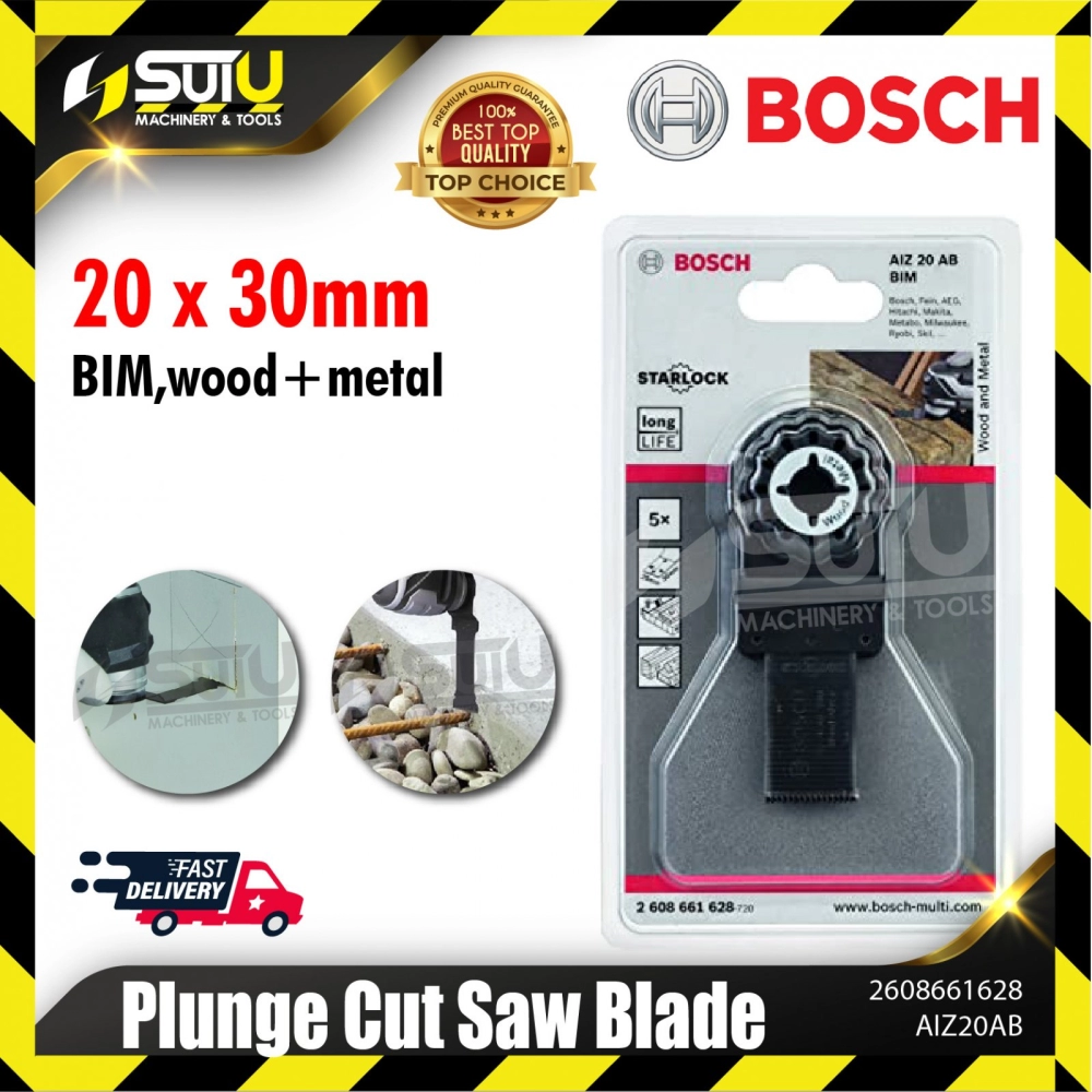 BOSCH 2608661628 (AIZ 20 AB) 5PCS BIM Plunge Cut Saw Blade 20x30mm (Wood + Metal)