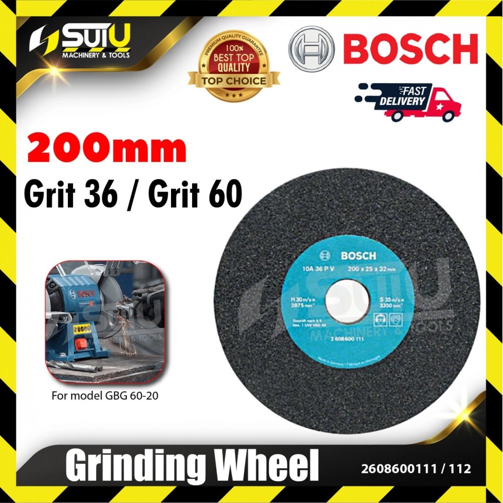 BOSCH 2608600111 / 2608600112 200MM Bench Grinding Wheel (Grit 36/60)