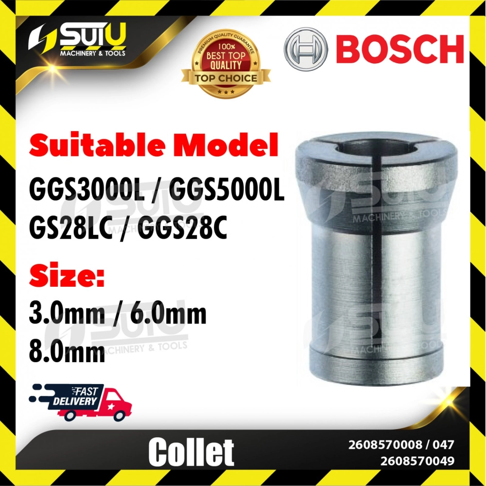 BOSCH 2608570008/ 047/ 049 Collet for Straight Grinder (3.0/6.0/8.0MM)