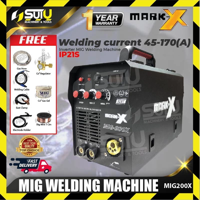 MARK-X MIG-200X / MIG200X MIG Welding Machine c/w Accessories (Without CO2)