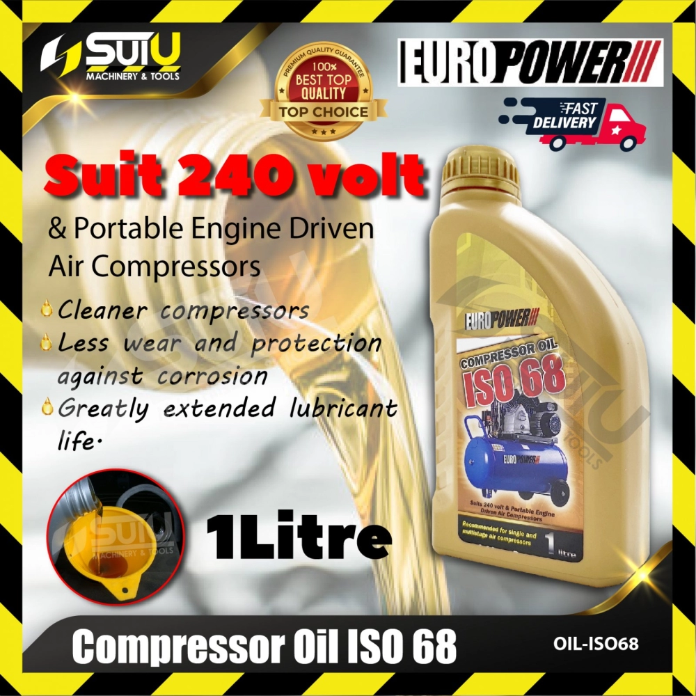 EUROPOWER ISO68 / ISO 68 1L Compressor Oil for Air Compressor