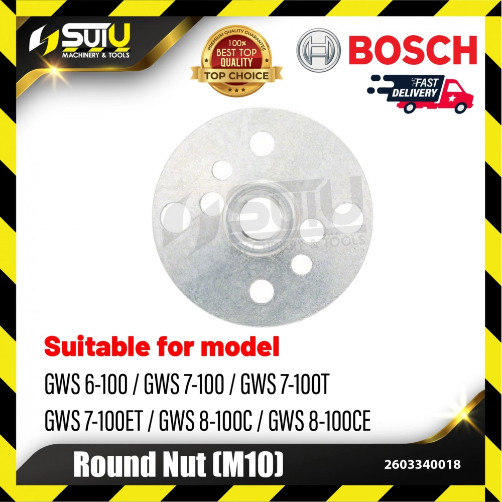 BOSCH 2603340018 1PCS Round Nut For Angle Grinder (M10)