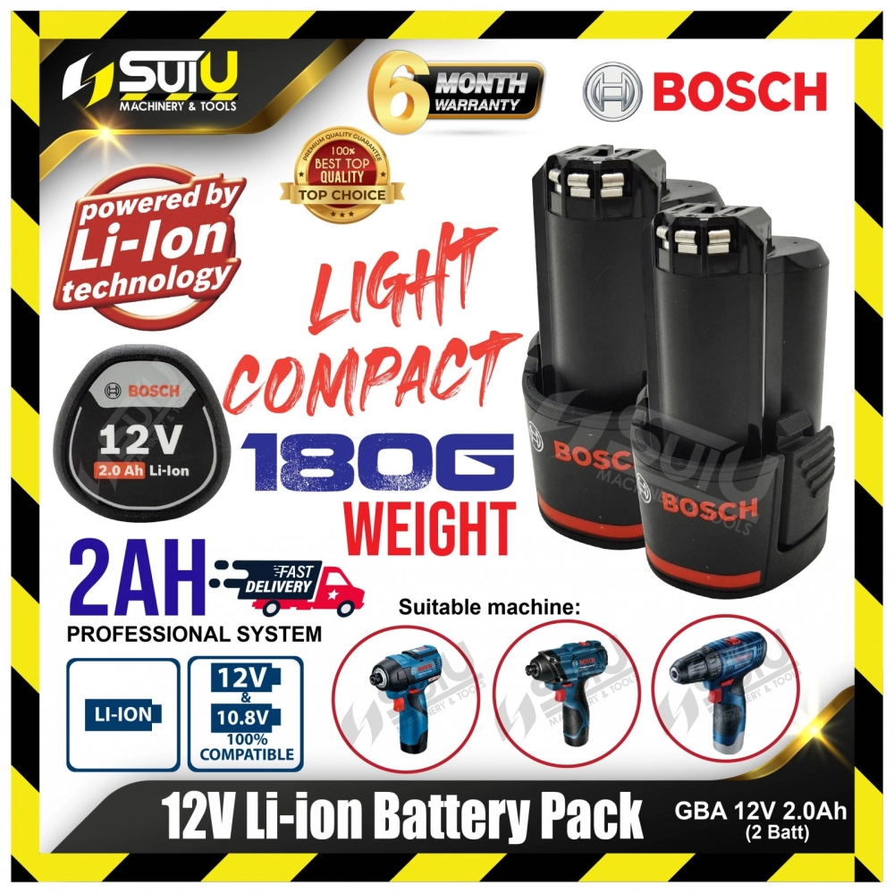 BOSCH GBA 12V / 1600A00F6X 12V Li-ion 2.0Ah Battery 