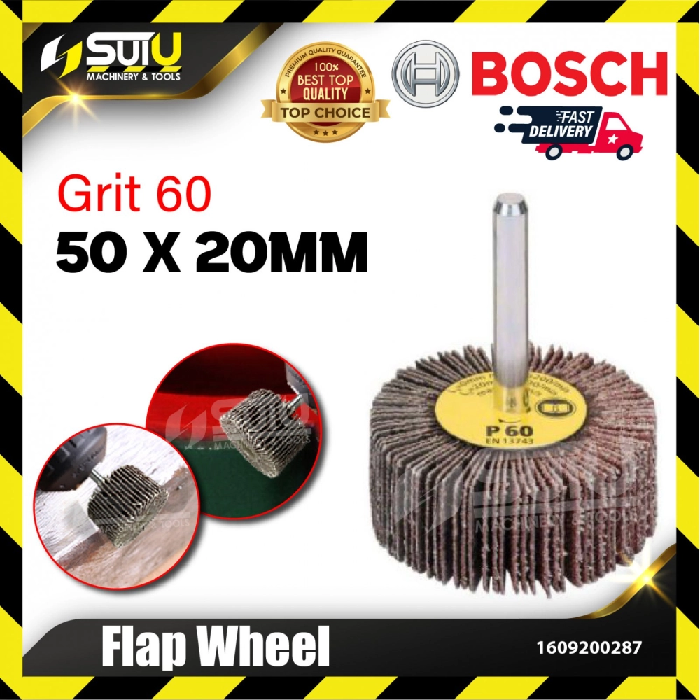 BOSCH 1609200287 1PCS 50 X 20MM Flap Wheel (Grit 60)