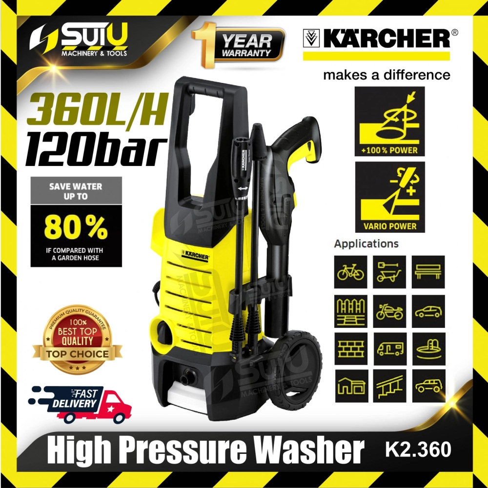 KARCHER K2.360 120BAR High Pressure Washer / Cleaner / Water Jet 1400W