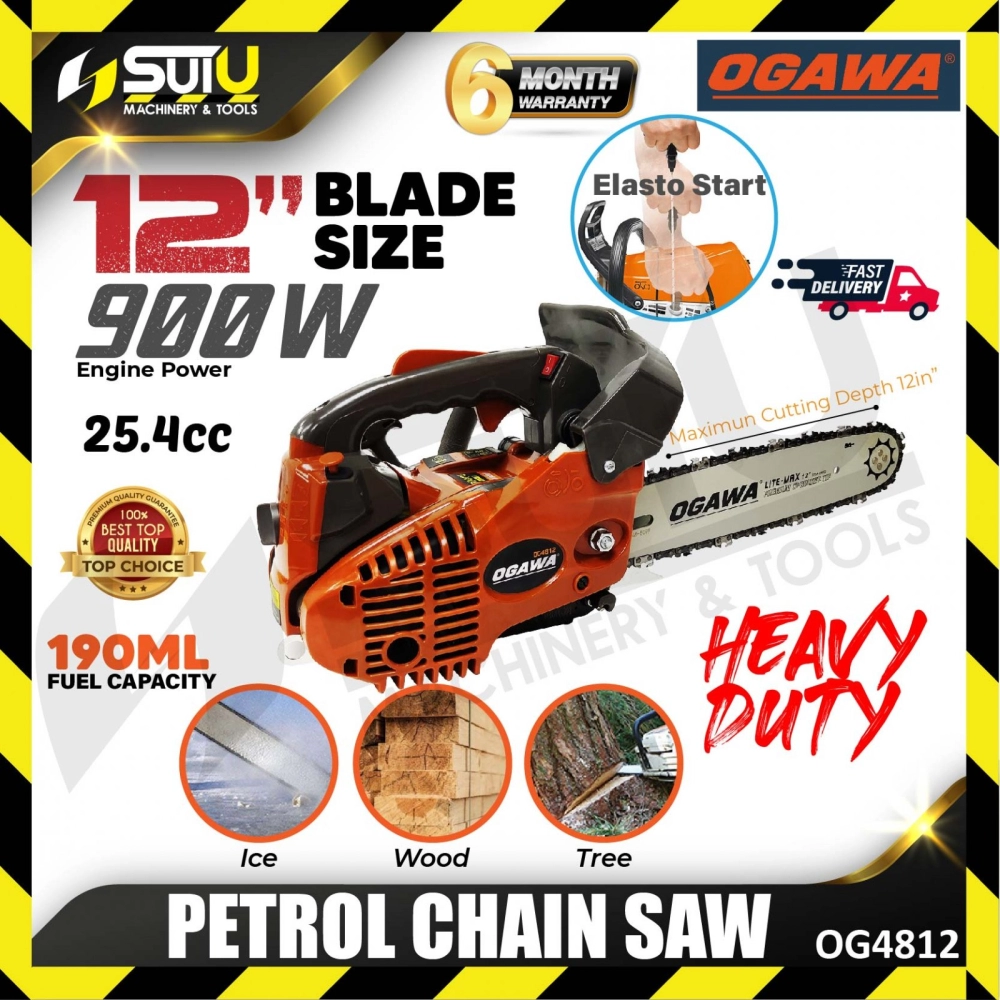 OGAWA OG4812 12" 25.4CC Petrol Chain Saw 900W
