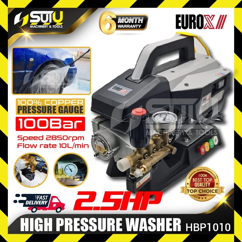 EUROX HBP1010 2.5HP 100BAR Electric High Pressure Washer 1.8kW 2850RPM