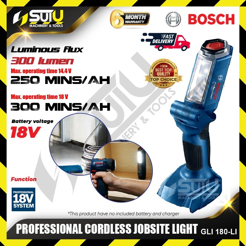 BOSCH GLI 180-LI / GLI180-LI 18V Professional Cordless Jobsite Light (SOLO-No Battery & Charger)