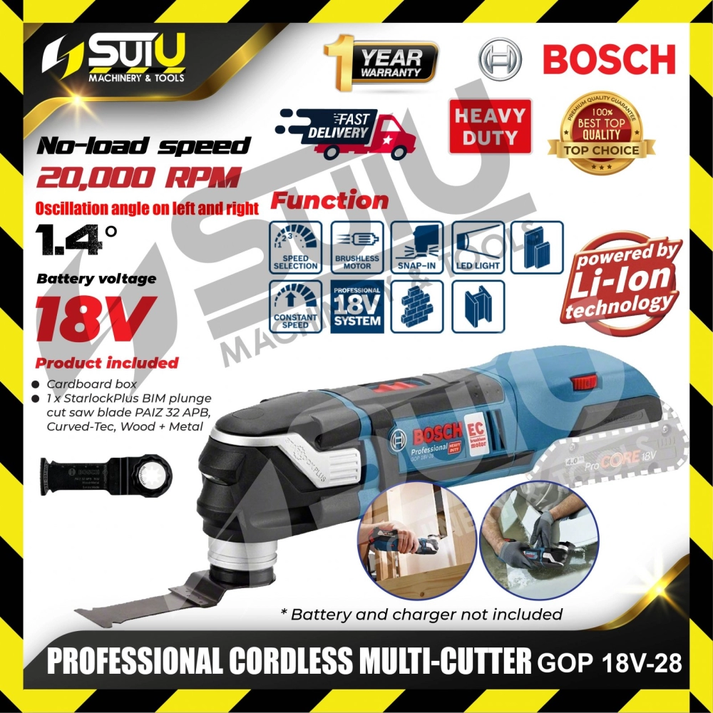 BOSCH GOP18V-28 / GOP 18V-28 18V Brushless Cordless Multi Cutter 20000RPM (SOLO - No Battery & Charger)