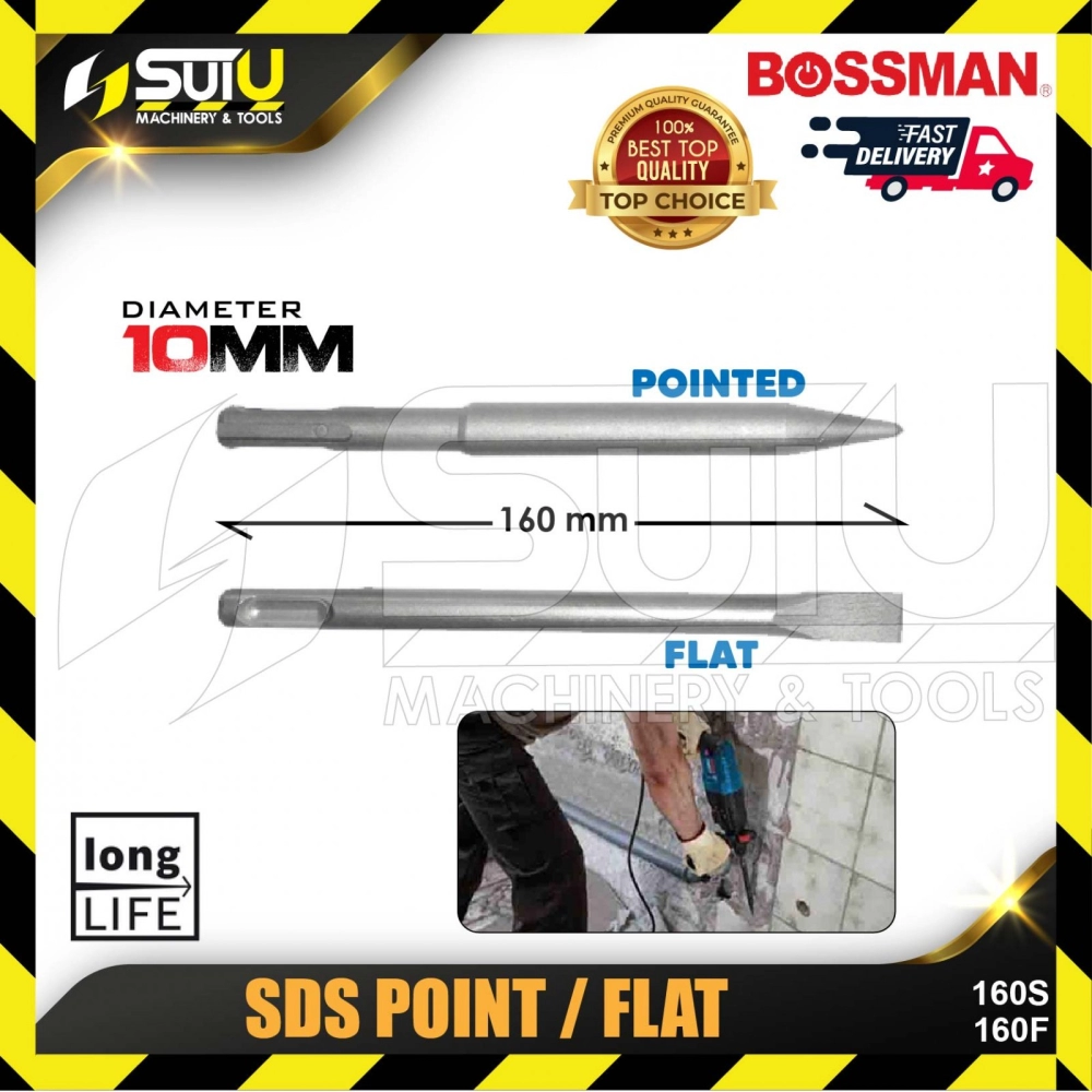 BOSSMAN 160S/ 160F 10MM SDS Point Or Flat