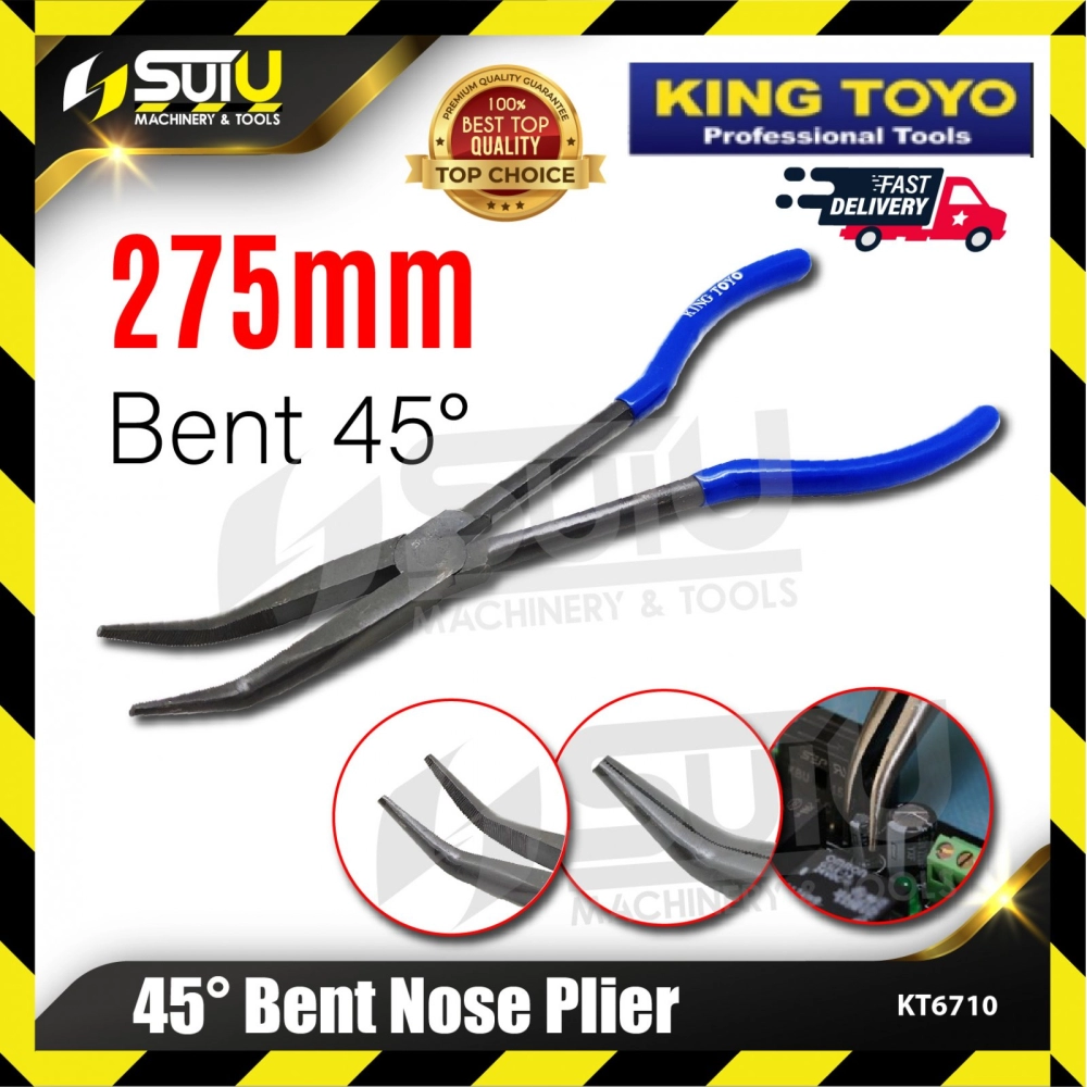 KING TOYO KT6710/ KT-6710 275MM 45° Bent Nose Plier