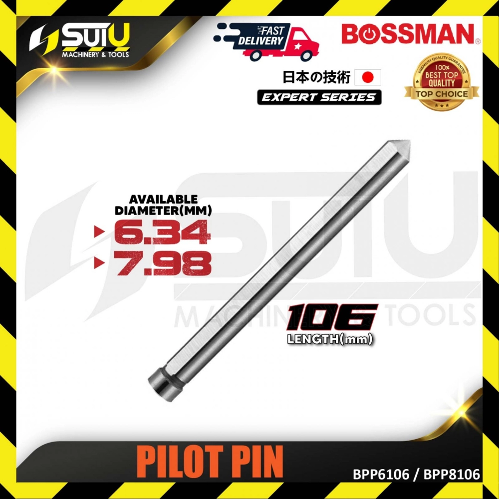 BOSSMAN BPP6106 / BPP8106 106MM Expert Series Pilot Pin (6.34/7.98MM)