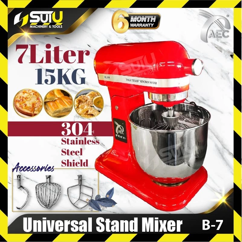 AEC B-7 / B7 7L Heavy Duty Universal Stand Mixer 0.5kW w/ Accessories