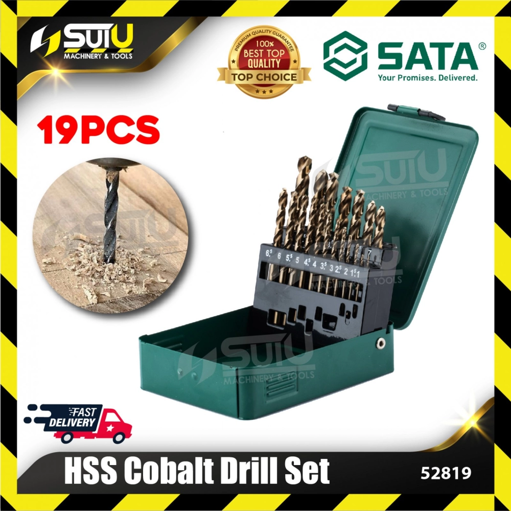 SATA 52819 19PCS HSS Cobalt Drill Set