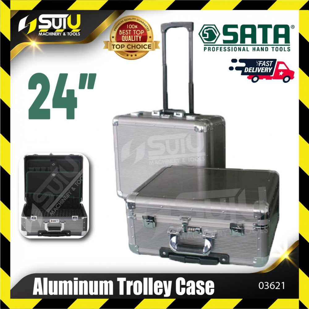 SATA 03621 1BOX 24" Aluminium Trolley Case