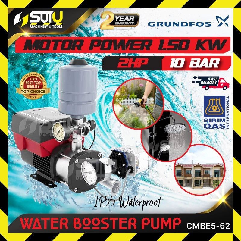 GRUNDFOS CMBE5-62 2HP 10BAR Water Booster Pump 1.50KW