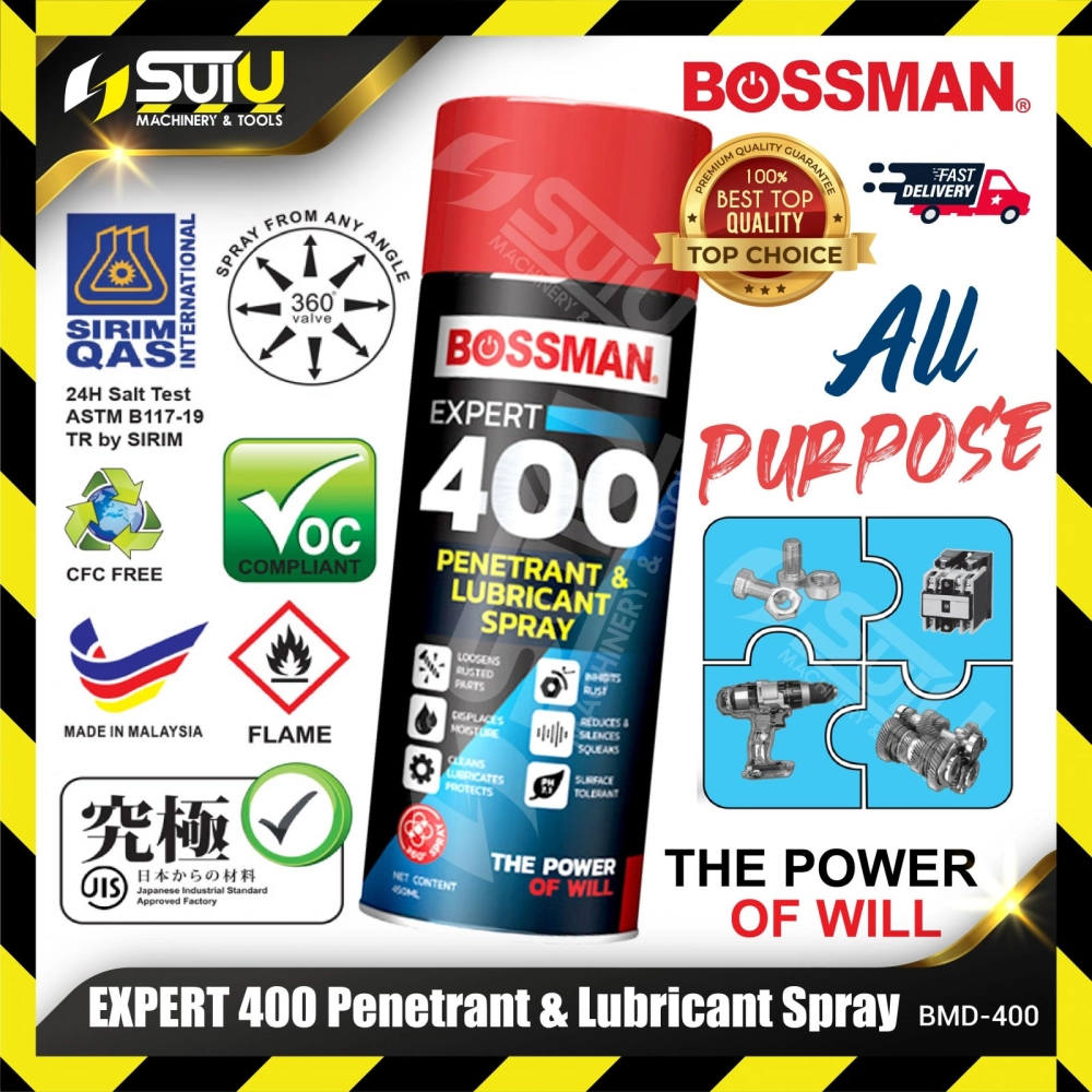 BOSSMAN BMD-400 / BMD400 400ML Expert 400 Penetrant & Lubricant Spray