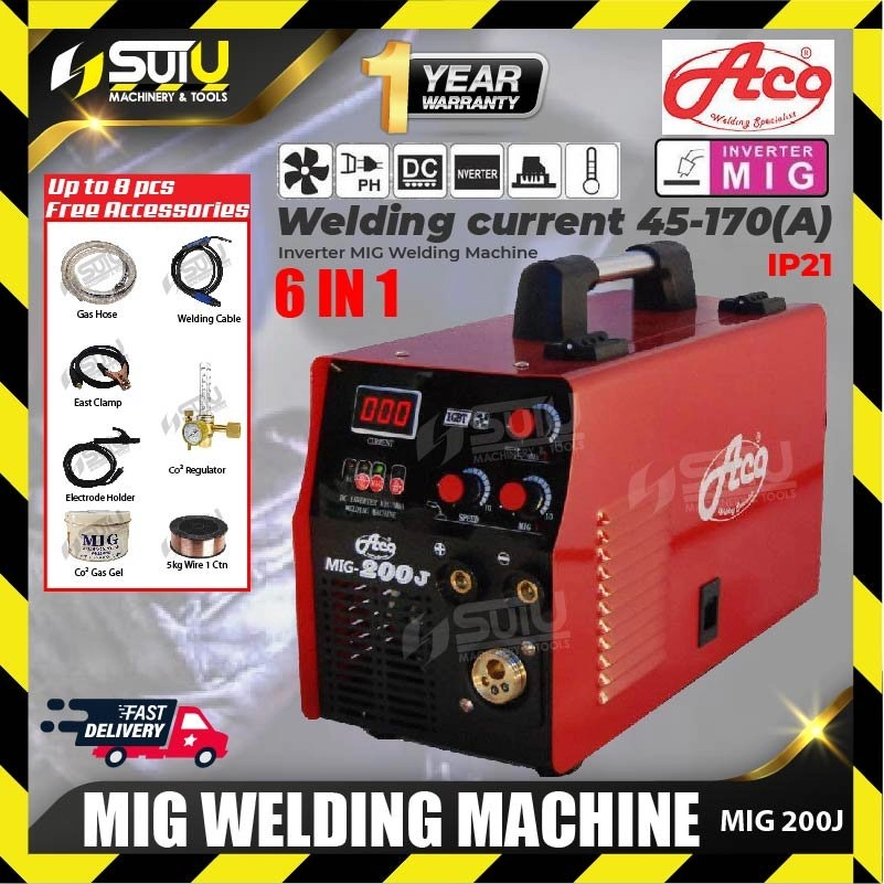 ACO MIG200J / MIG 200J / MIG-200J 6 IN 1 MIG Welding Machine w/ Accessories (Without CO2)