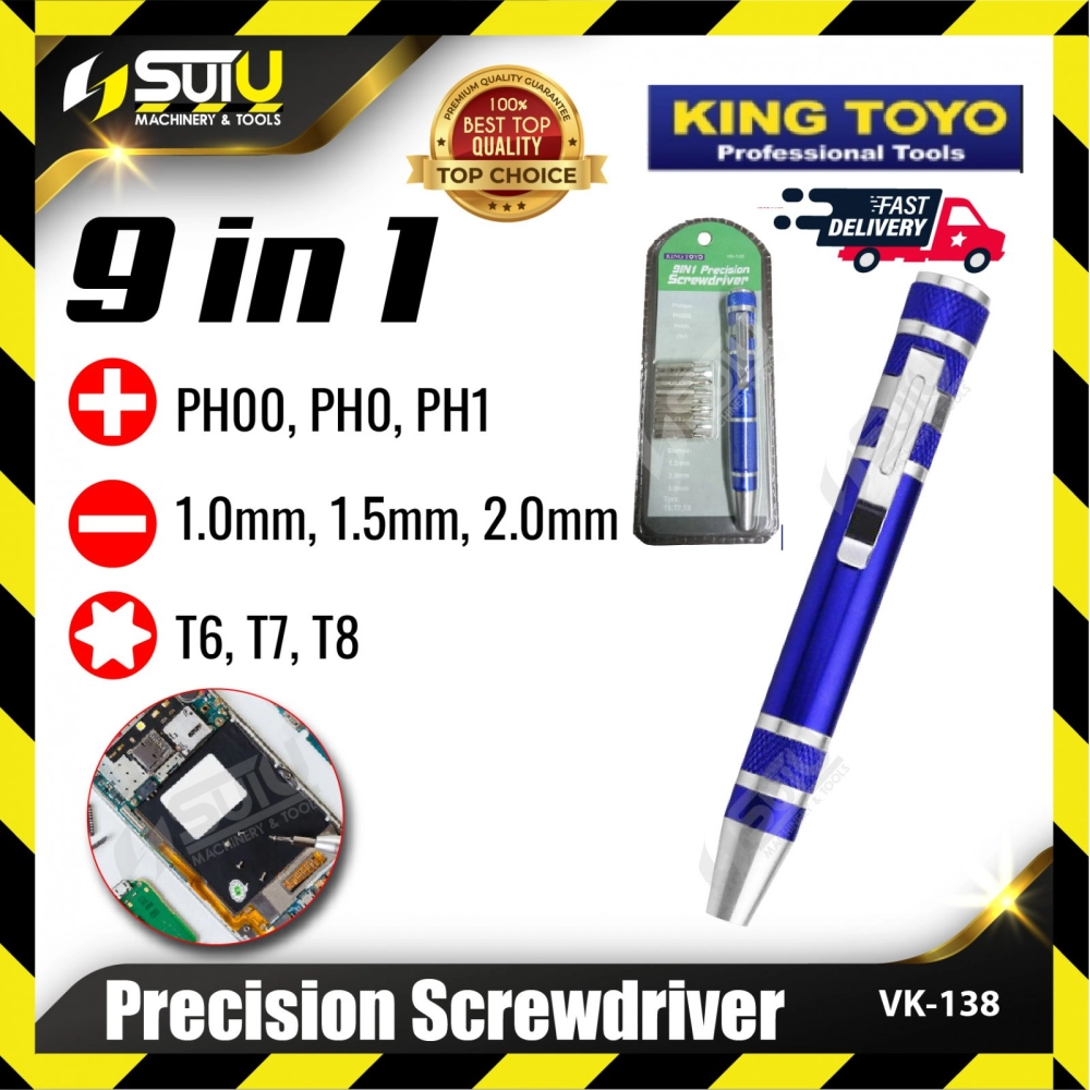 KING TOYO VK-138 9 in 1 Precision Screwdriver