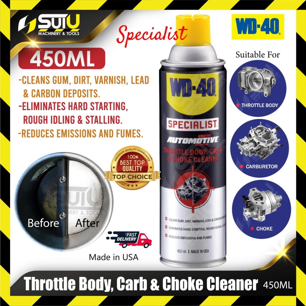 WD-40 450ML Specialist Automotive Throttle Body, Carb & Choke Cleaner