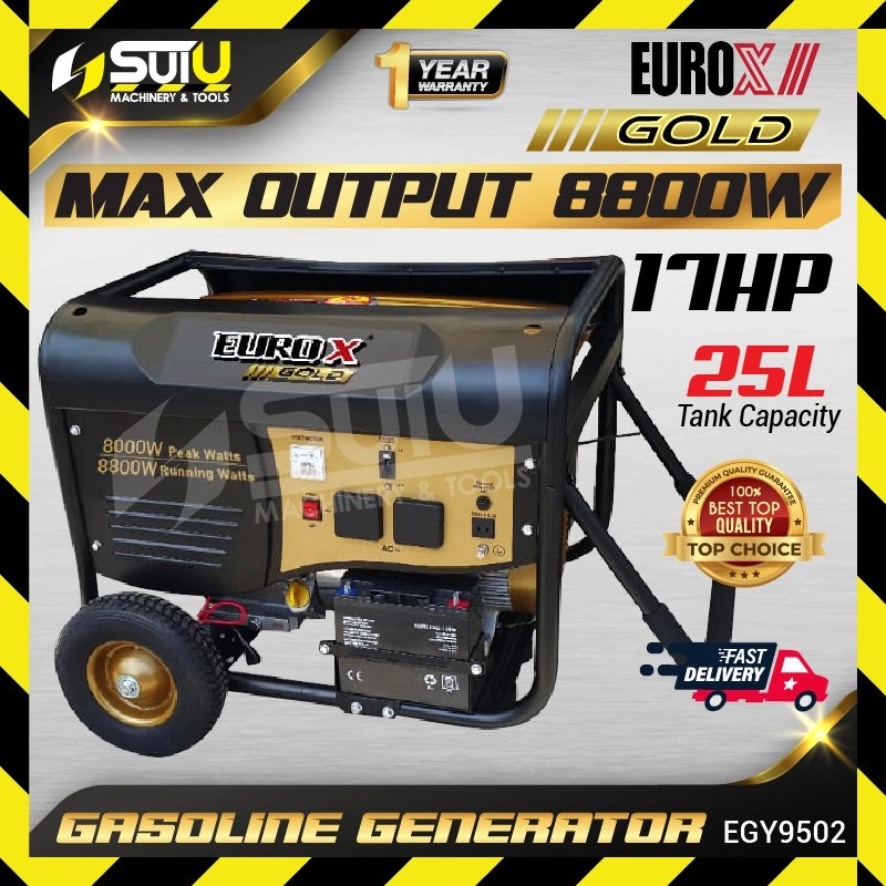 EUROX GOLD EGY9502 17HP 4-Stroke Heavy Duty Gasoline Generator 8800W