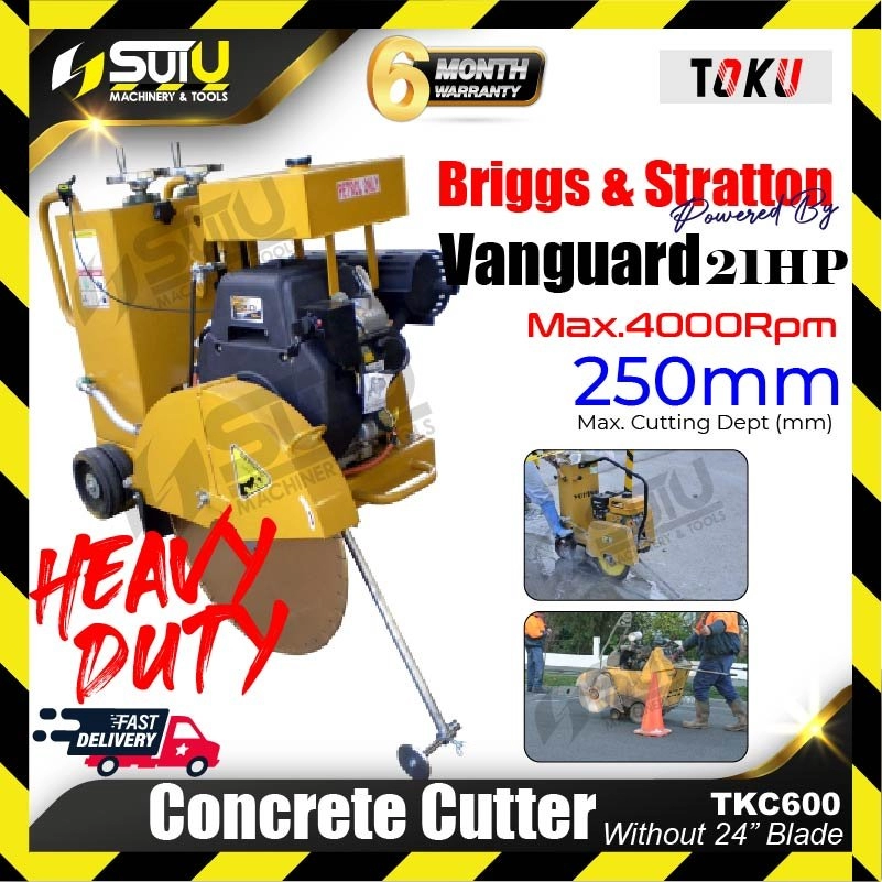 TOKU TKC600 / TKC-600 21HP Heavy Duty Concrete Cutter 4000RPM with Briggs & Strattion Engine (Without Blade)