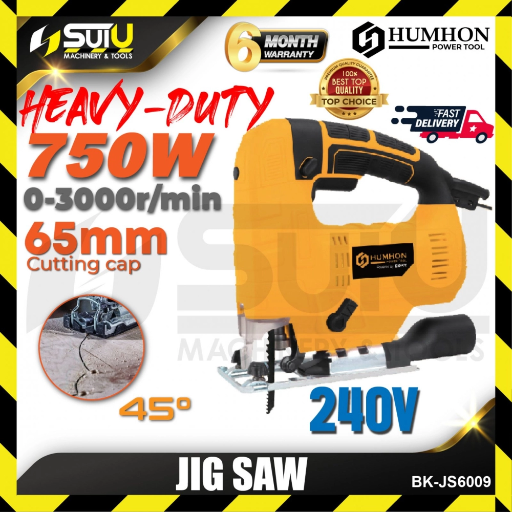 HUMHON BK-JS6009 / JS6009 Electric Jig Saw / Jigsaw 750W 3000RPM