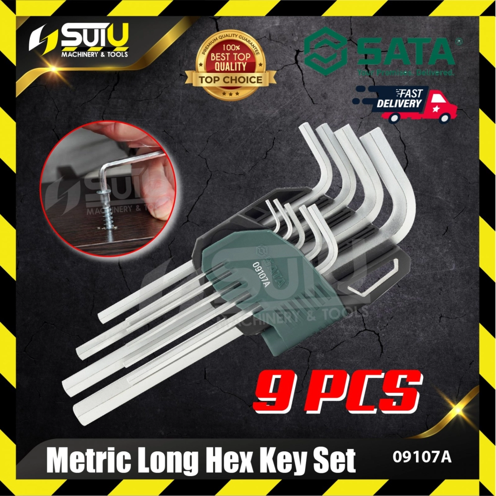 Sata 09107A 9Pc. Metric Long Hex Key Set