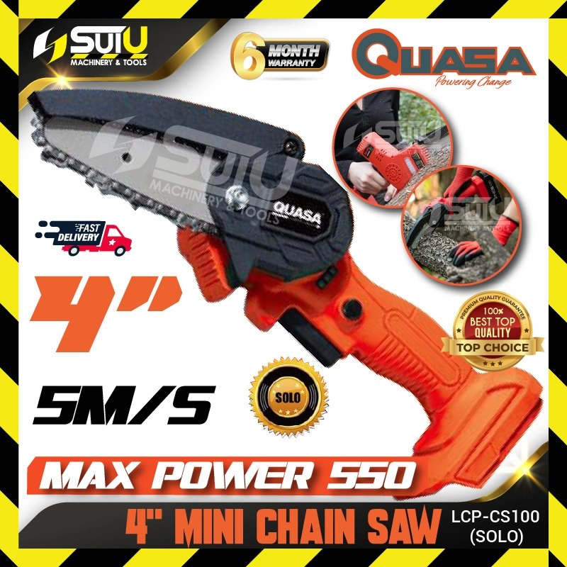 QUASA LCP-CS100 20V 4" Cordless Mini Chainsaw 550W (SOLO - No Battery & Charger)