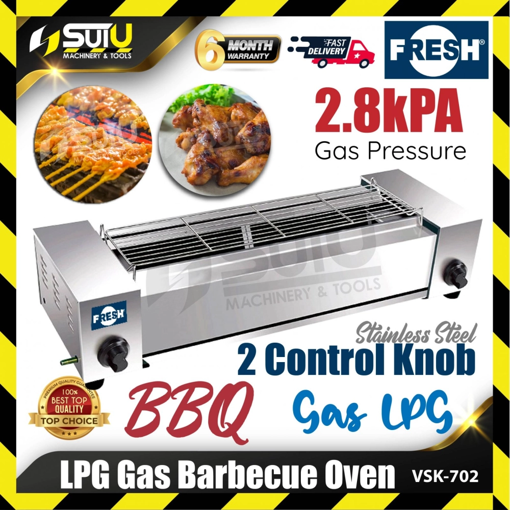 FRESH VSK-702 / VSK702 LPG Gas Barbecue Oven 2.8kPA