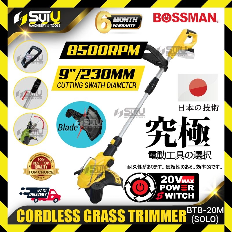 BOSSMAN BTB-20M / BTB20M 9" Cordless Grass Trimmer 8500RPM (SOLO - No Battery & Charger)