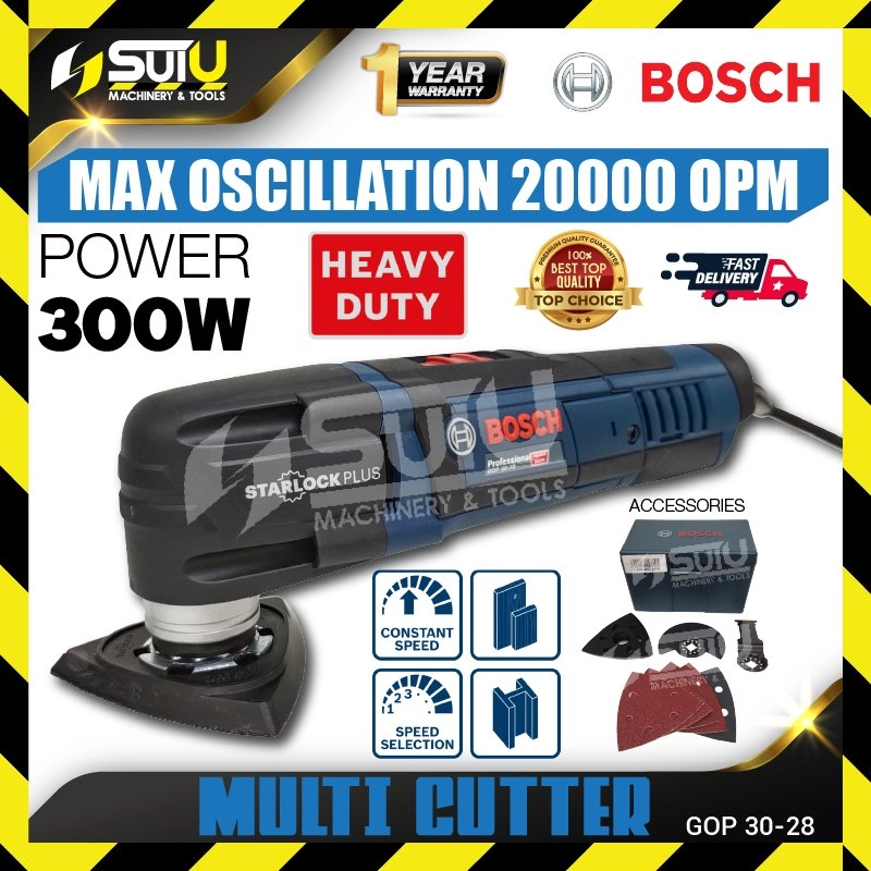 BOSCH GOP30-28 / GOP 30-28 Heavy Duty Multi Cutter 300W 20000OPM with Accessories (0 601 237 0L0)