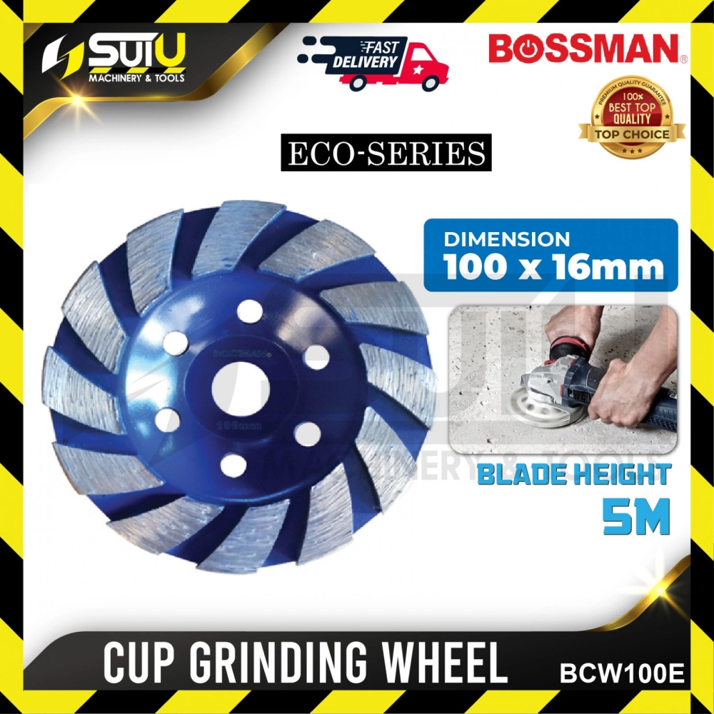 BOSSMAN ECO-SERIES BCW100E 4" Cup Grinding Wheel