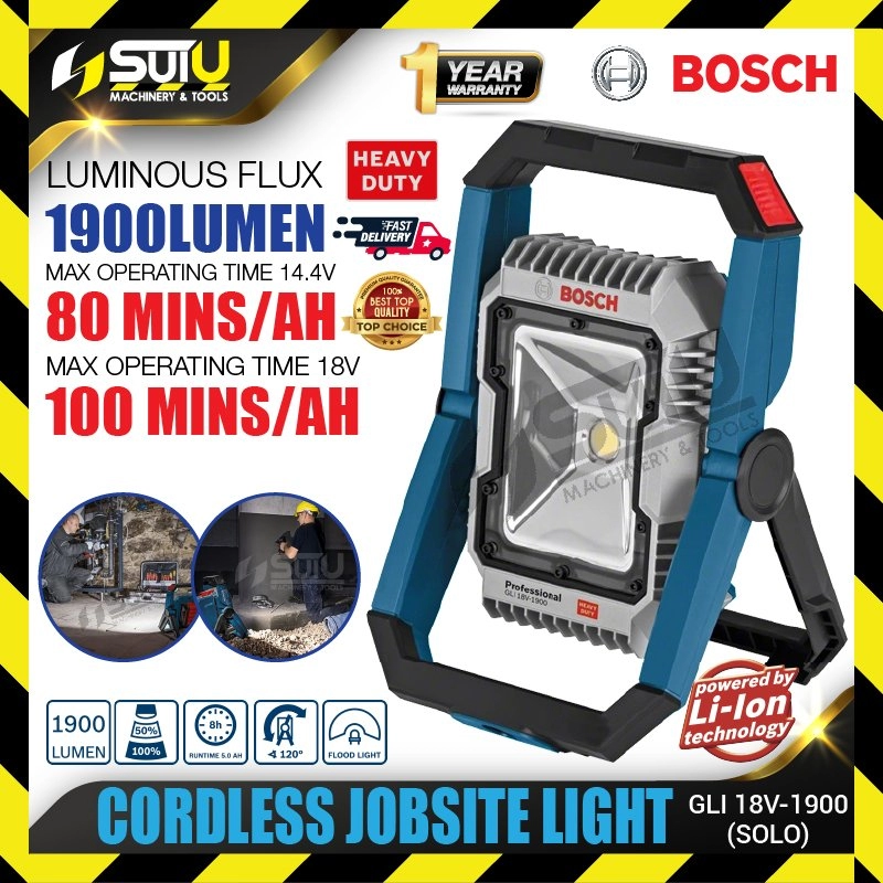 BOSCH GLI 18V-1900 / GLI18V-1900 18V Cordless Jobsite Light 1900 Lumen (SOLO - No Battery & Charger)