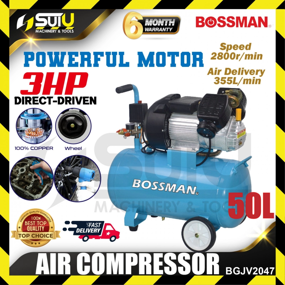 BOSSMAN BGJV2047 50L 3HP Direct Driven Air Compressor 2.2kW 2800RPM