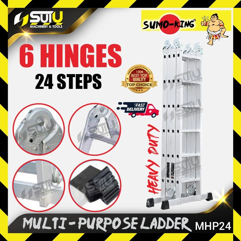 SUMO KING MHP24 6 Hinges 24 Steps Heavy Duty Multi-Purpose Ladder