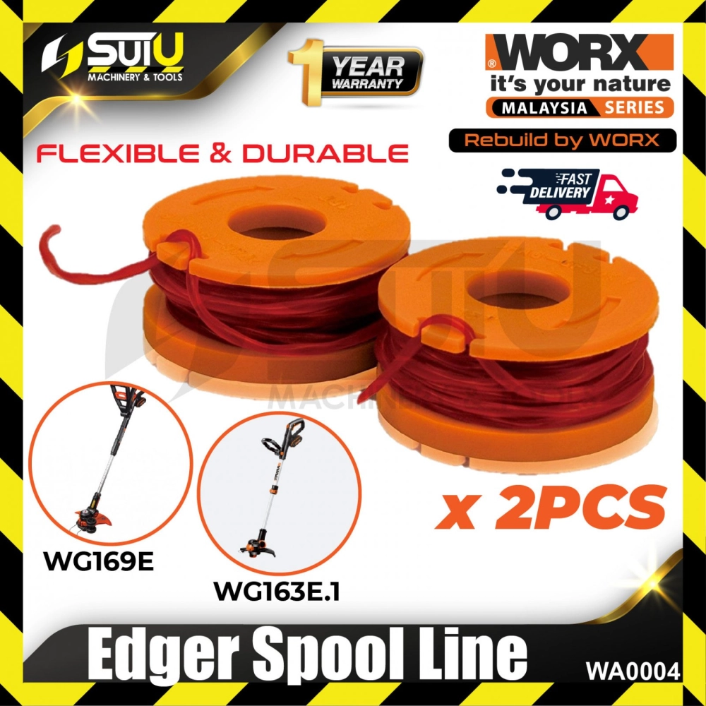 WORX WA0004 2PCS Grass Trimmer / Edger Spool Line for WG169E & WG163E.1