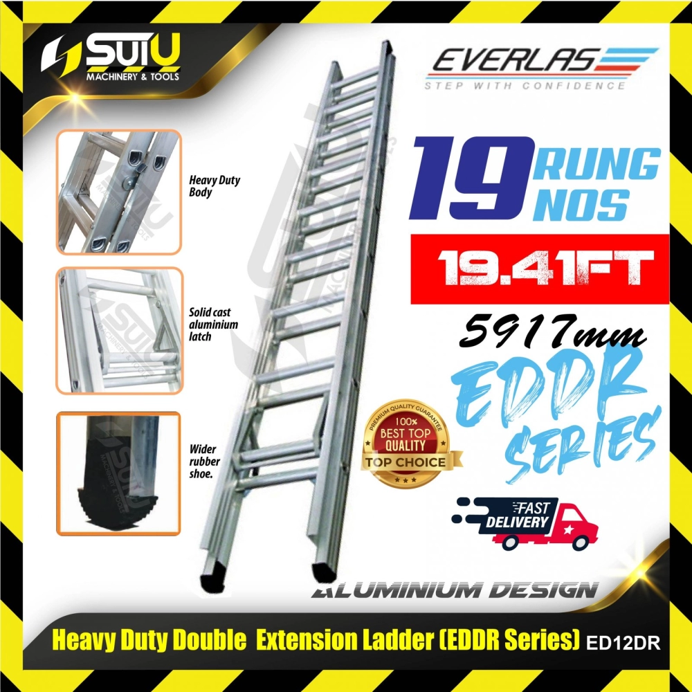 EVERLAS ED12DR 19 Rung 5917MM Heavy Duty Double Extension Ladder  