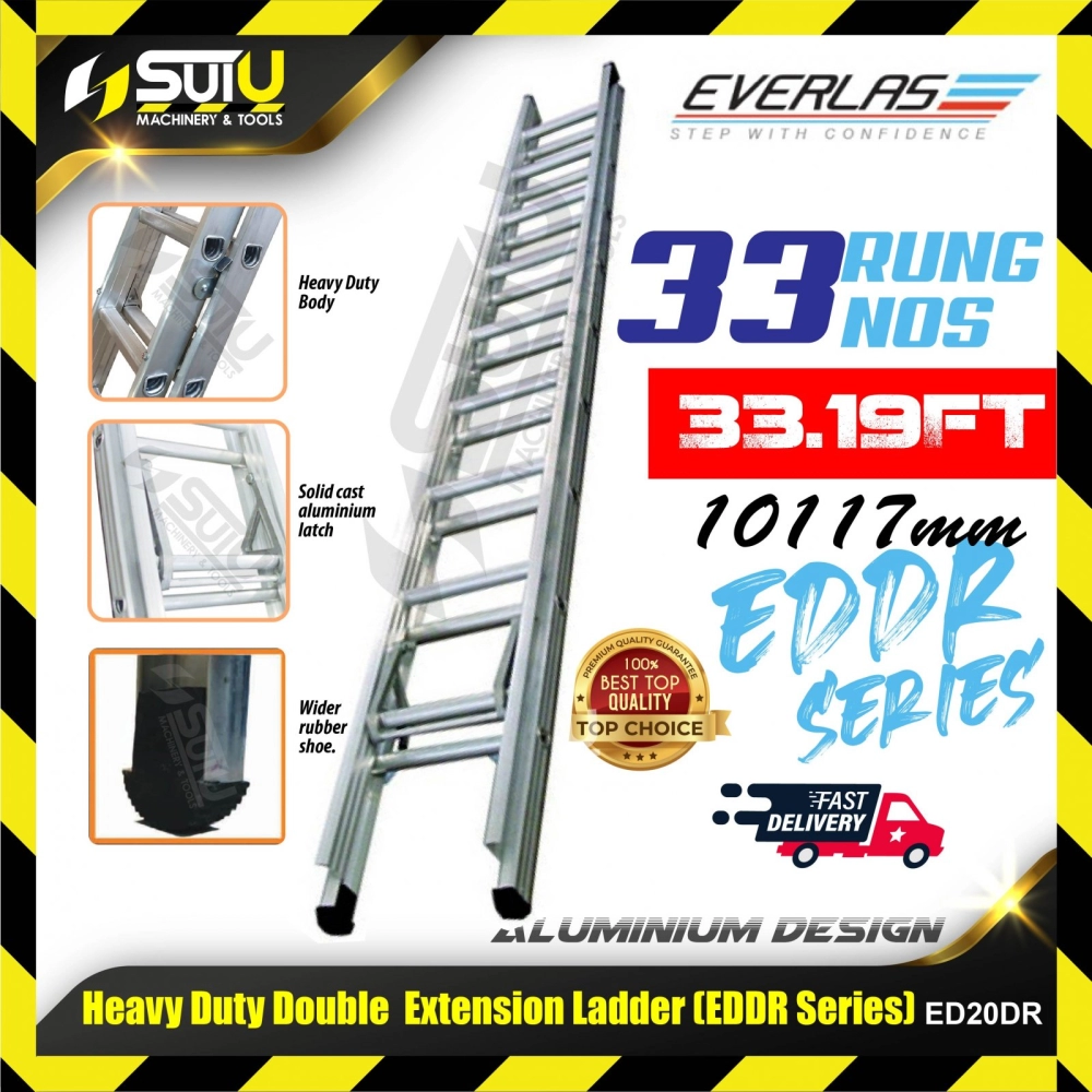 EVERLAS ED20DR 33 Rung 10117MM Heavy Duty Double Extension Ladder 