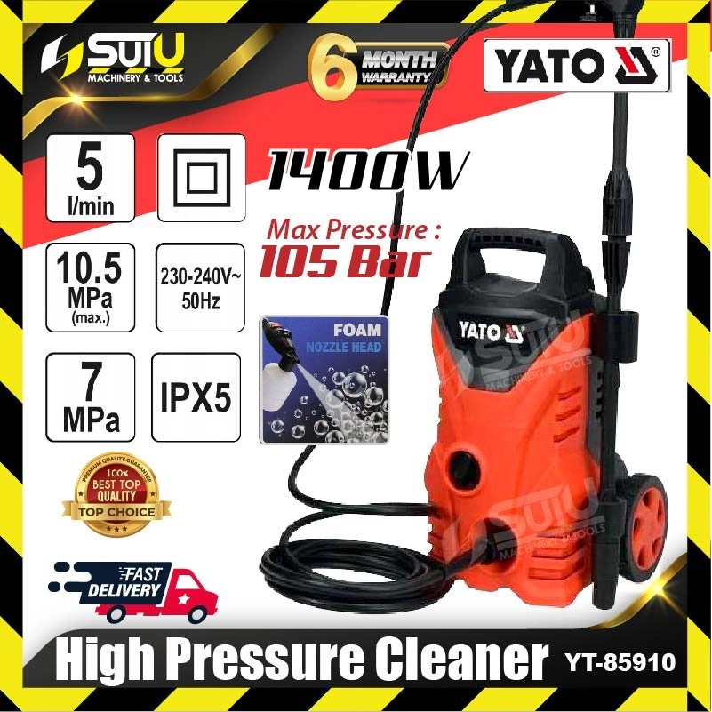 YATO YT-85910 / YT85910 105Bar High Pressure Cleaner / Washer 1400W