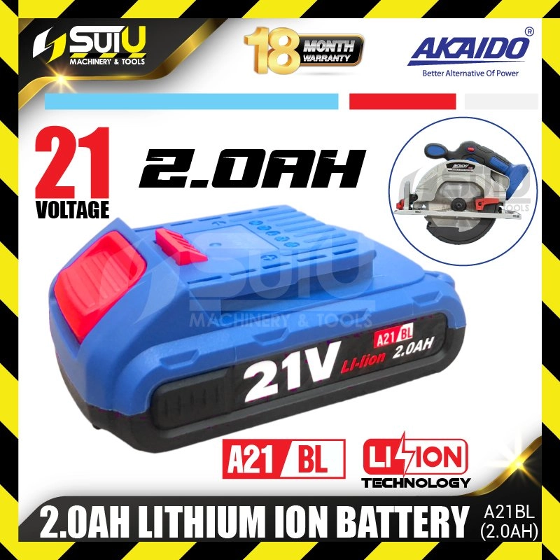 AKAIDO A21BL 21V Lithium ION Battery 2.0Ah