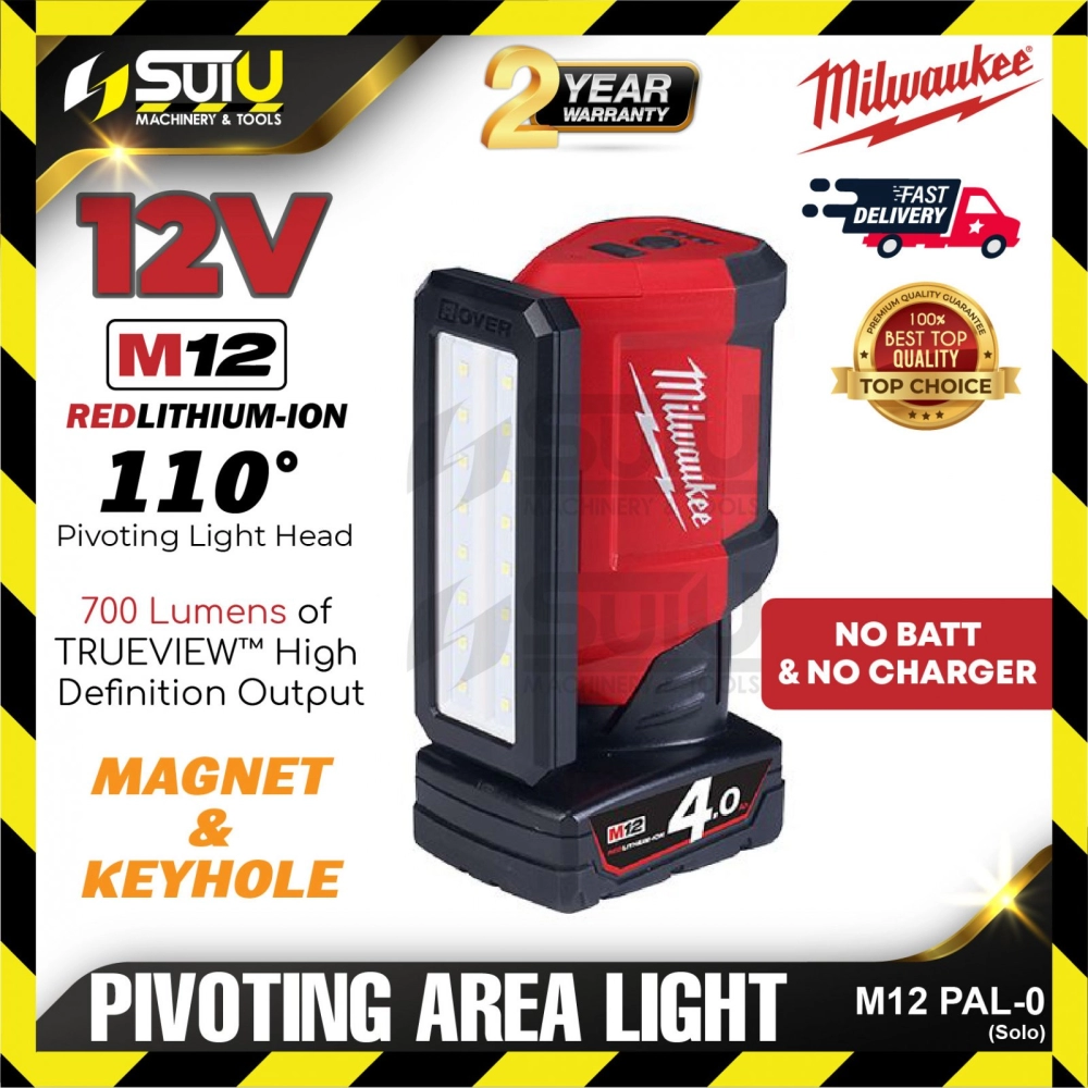 MILWAUKEE M12 PAL-0 12V Pivoting Area Light 700 Lumens (SOLO - No Battery & Charger)