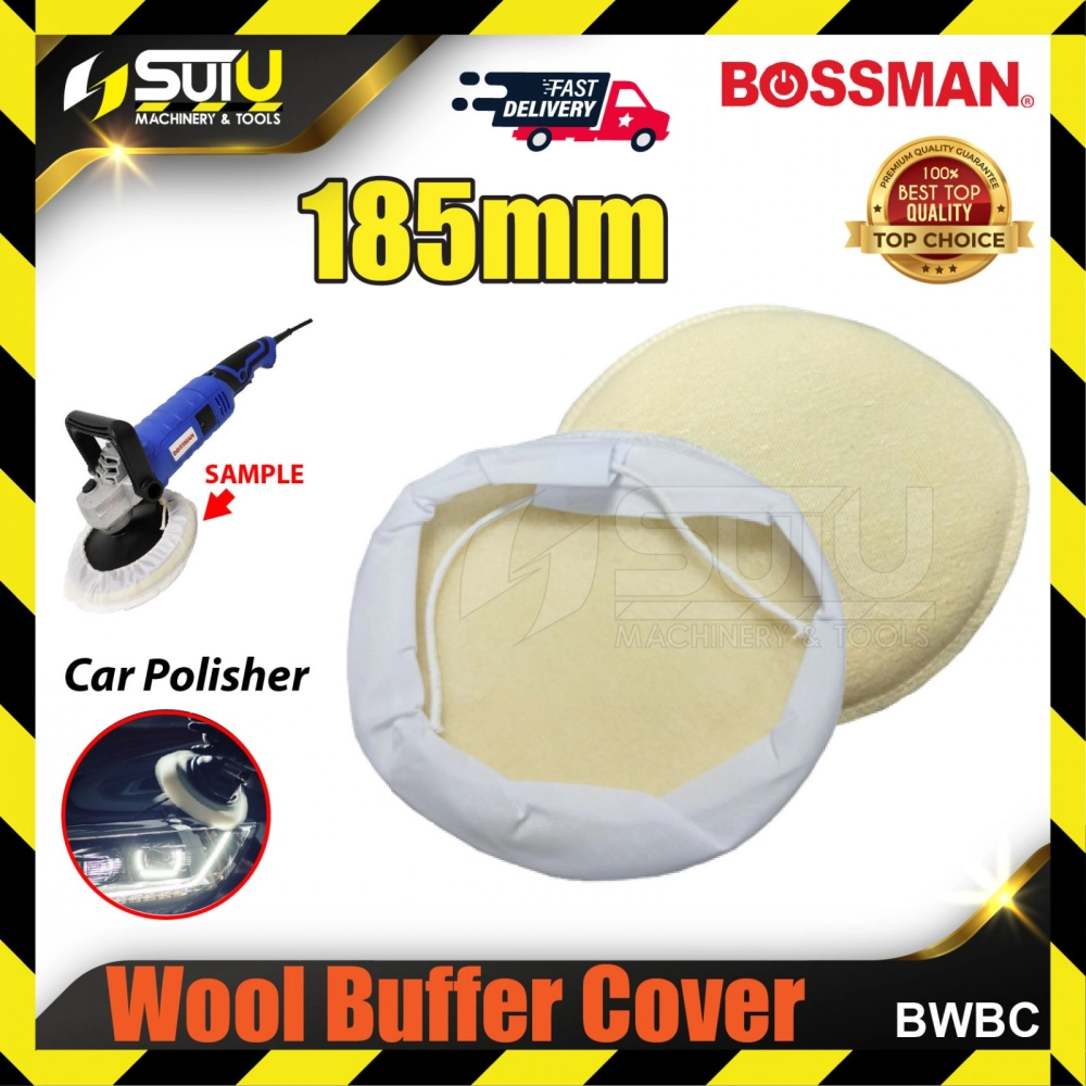 BOSSMAN BWBC 1PCS 185MM Wool Buffer Cover for Car Polisher