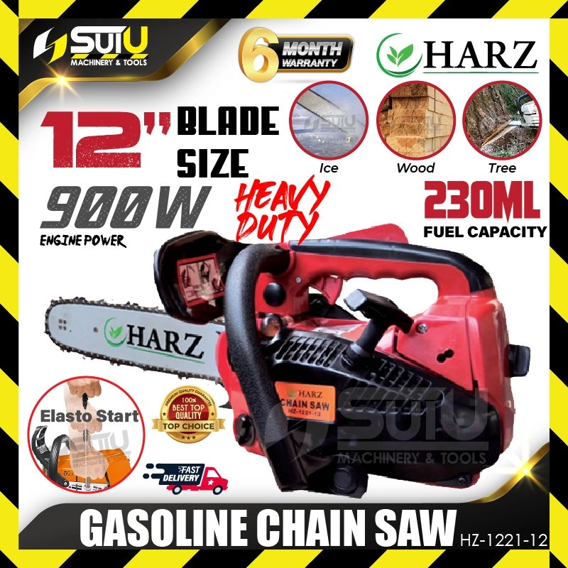 HARZ HZ-1221-12 12" 25CC Gasoline Chain Saw 900W