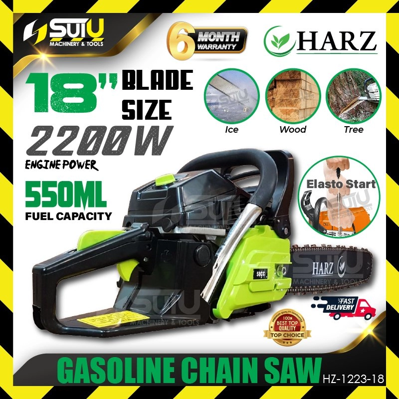 HARZ HZ-1223-18 18" 58CC Gasoline Chain Saw 2200W