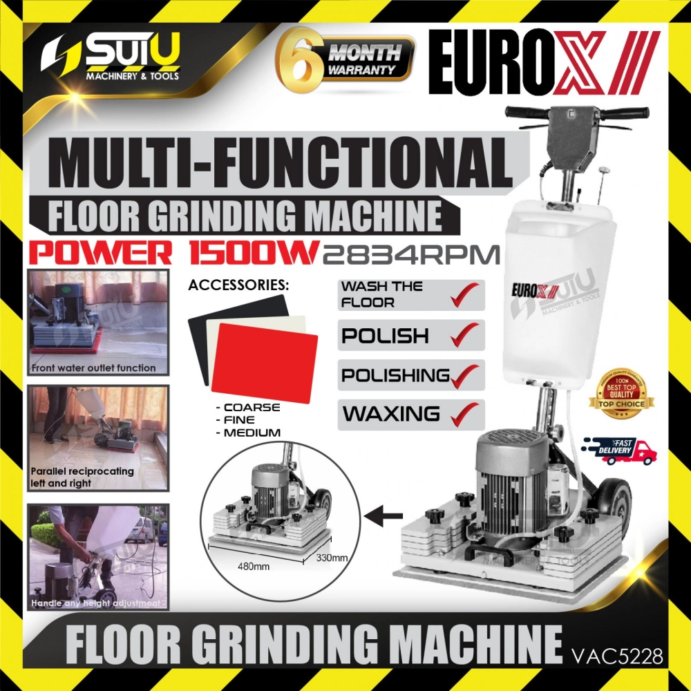 EUROX VAC5228 Multi-Functional Floor Grinding Machine 1500W 2834RPM