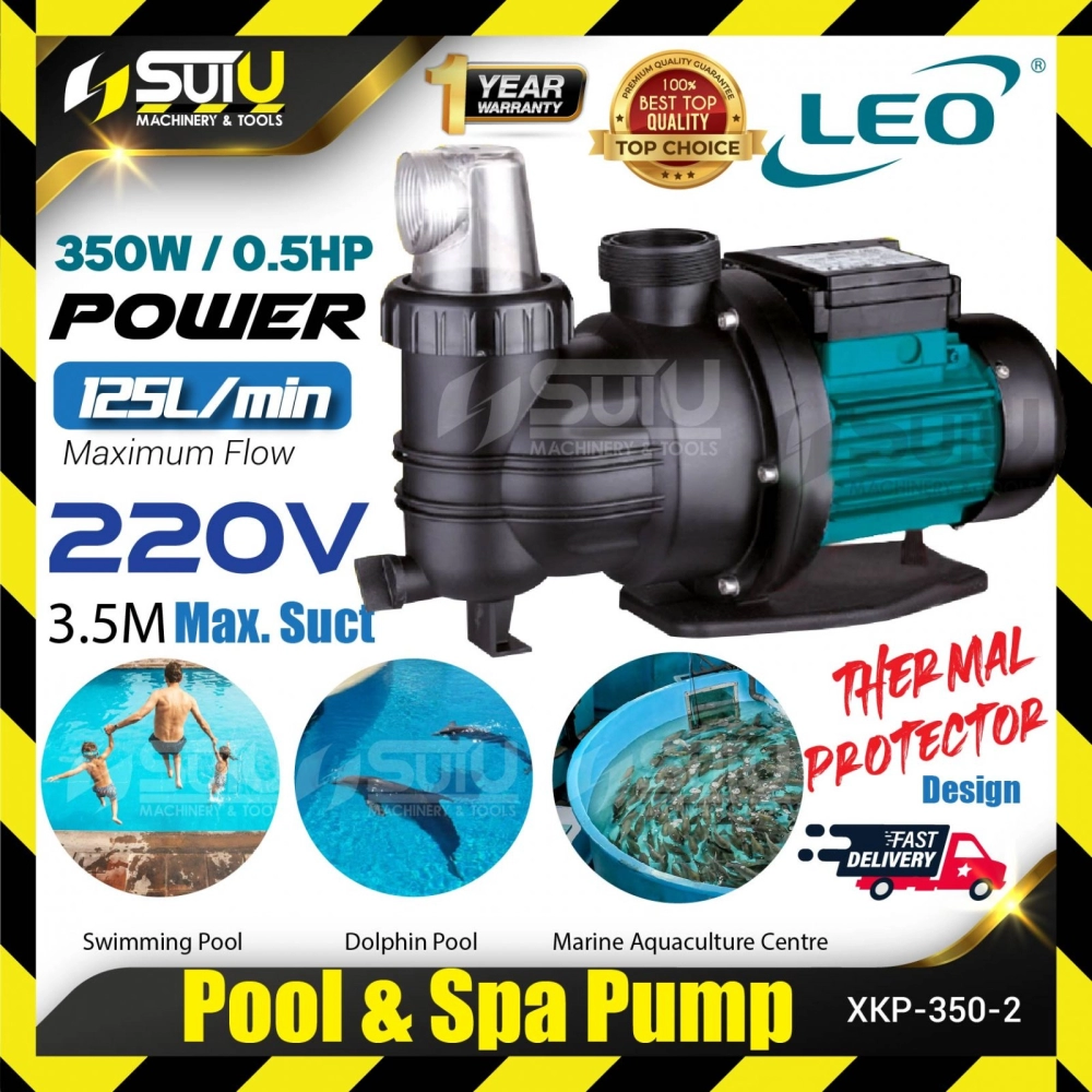 LEO XKP-350-2 0.5HP Pool & Spa Pump 350W