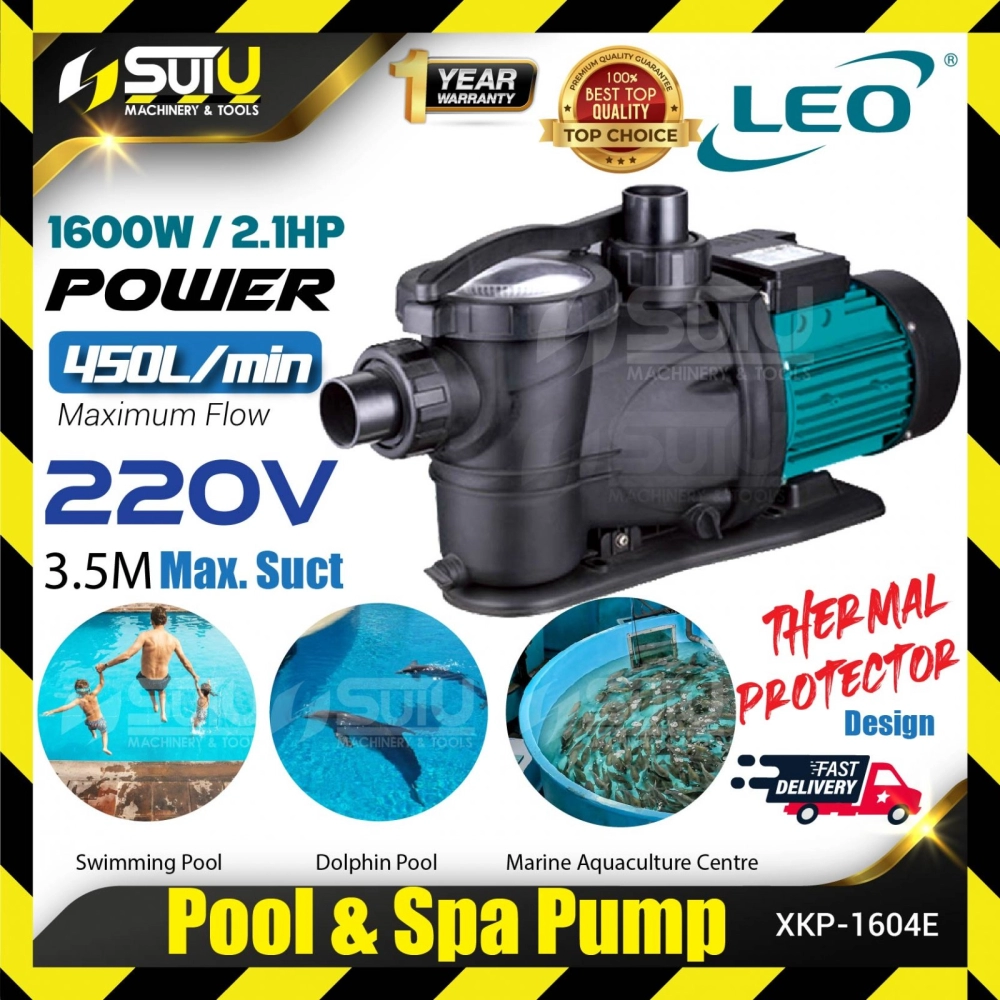 LEO XKP1604 / XKP-1604E 2.1HP Pool & Spa Pump 1600W