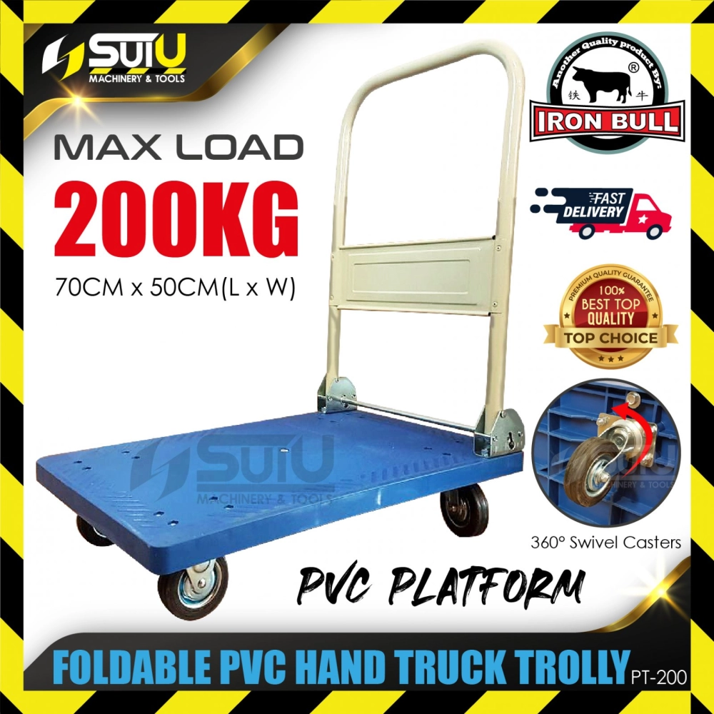 IRON BULL PT-200 / PT200 200kg Foldable PVC Hand Truck Trolley